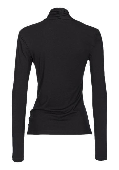 JERSEY SWEATER WITH DRAPE PINKO | sweaters | 102363 A1DEZ99